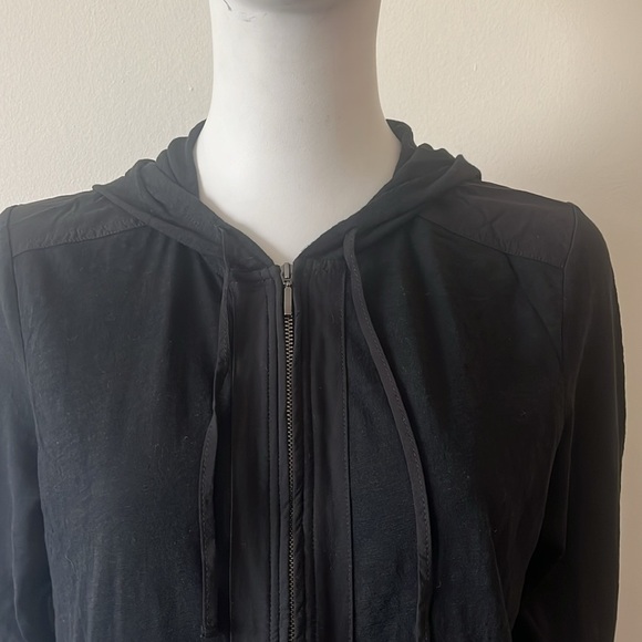 J Jill Black Cotton Zipper Hoodie Size M New Without Tag - Picture 2 of 11